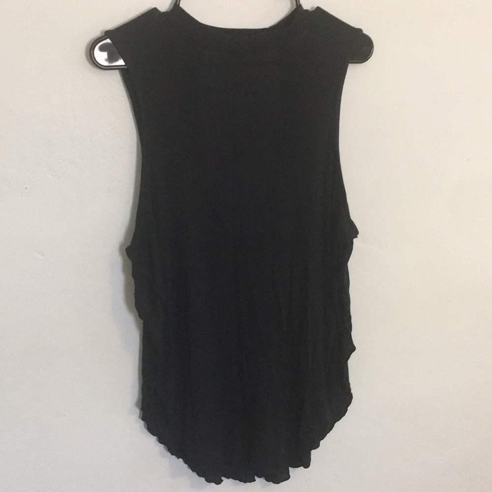 UO Ribbed Side Split Mock Neck Swing Tank
